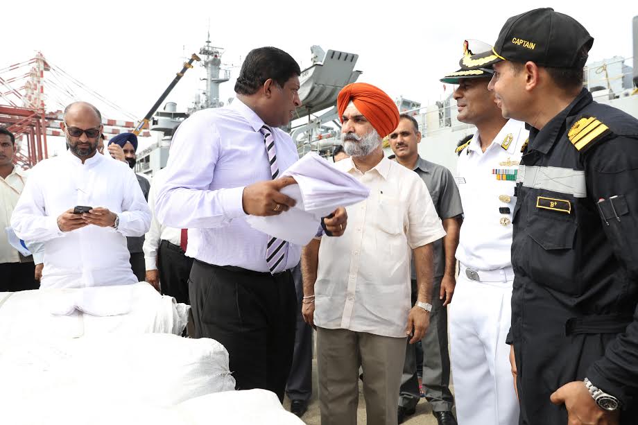 Second time the Indian donation ship coming at Colombo 6