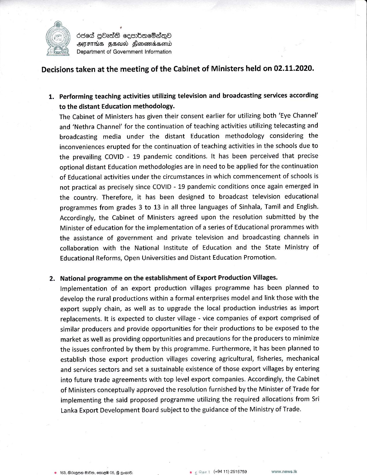 Cabinet Decision on 02.11.2020 English page 001