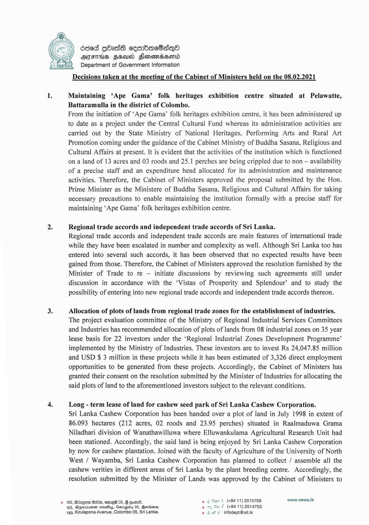 Cabinet Decision on 08.02.2021 English page 001