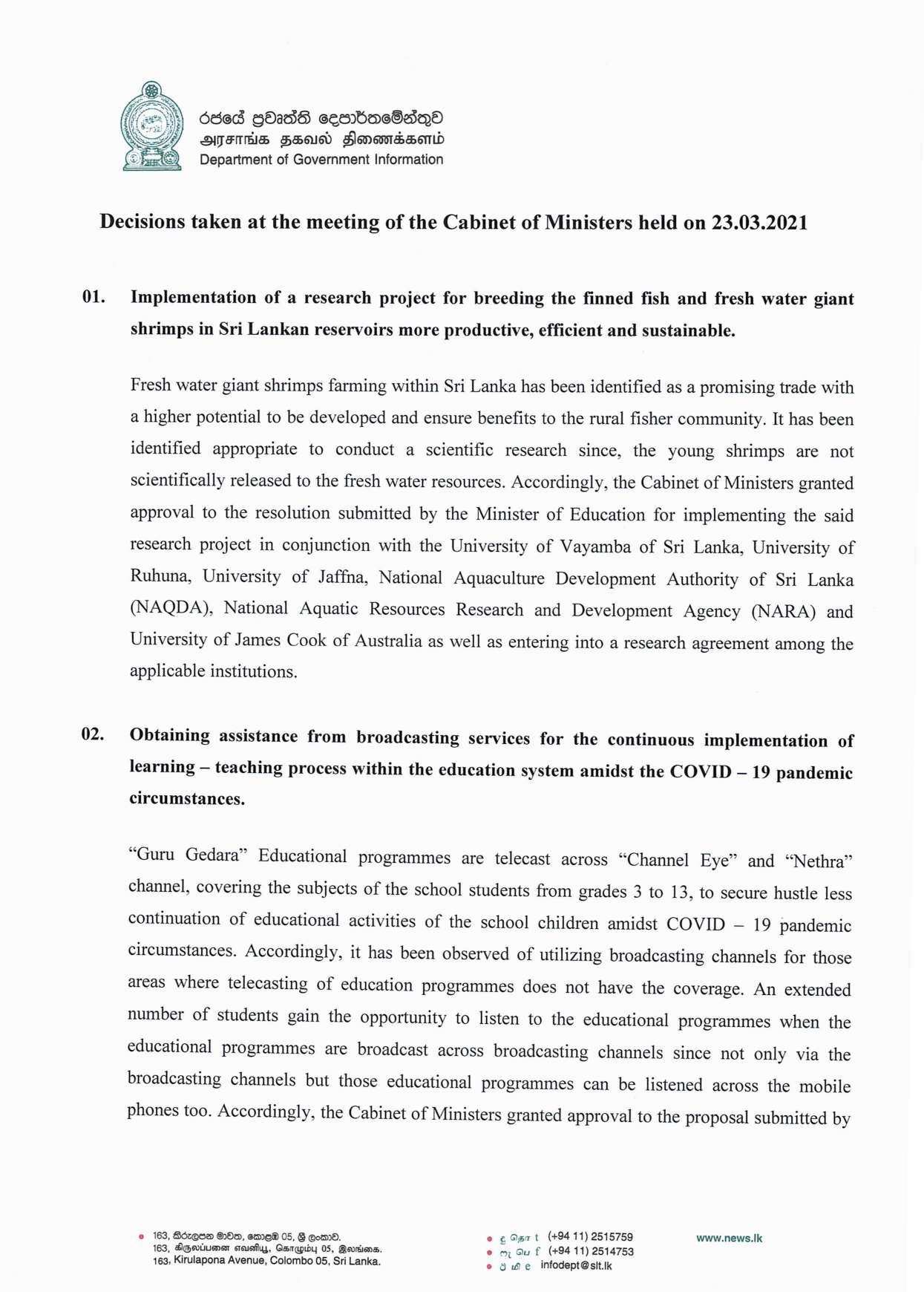 Cabinet Decision on 23.03.2021 English page 001