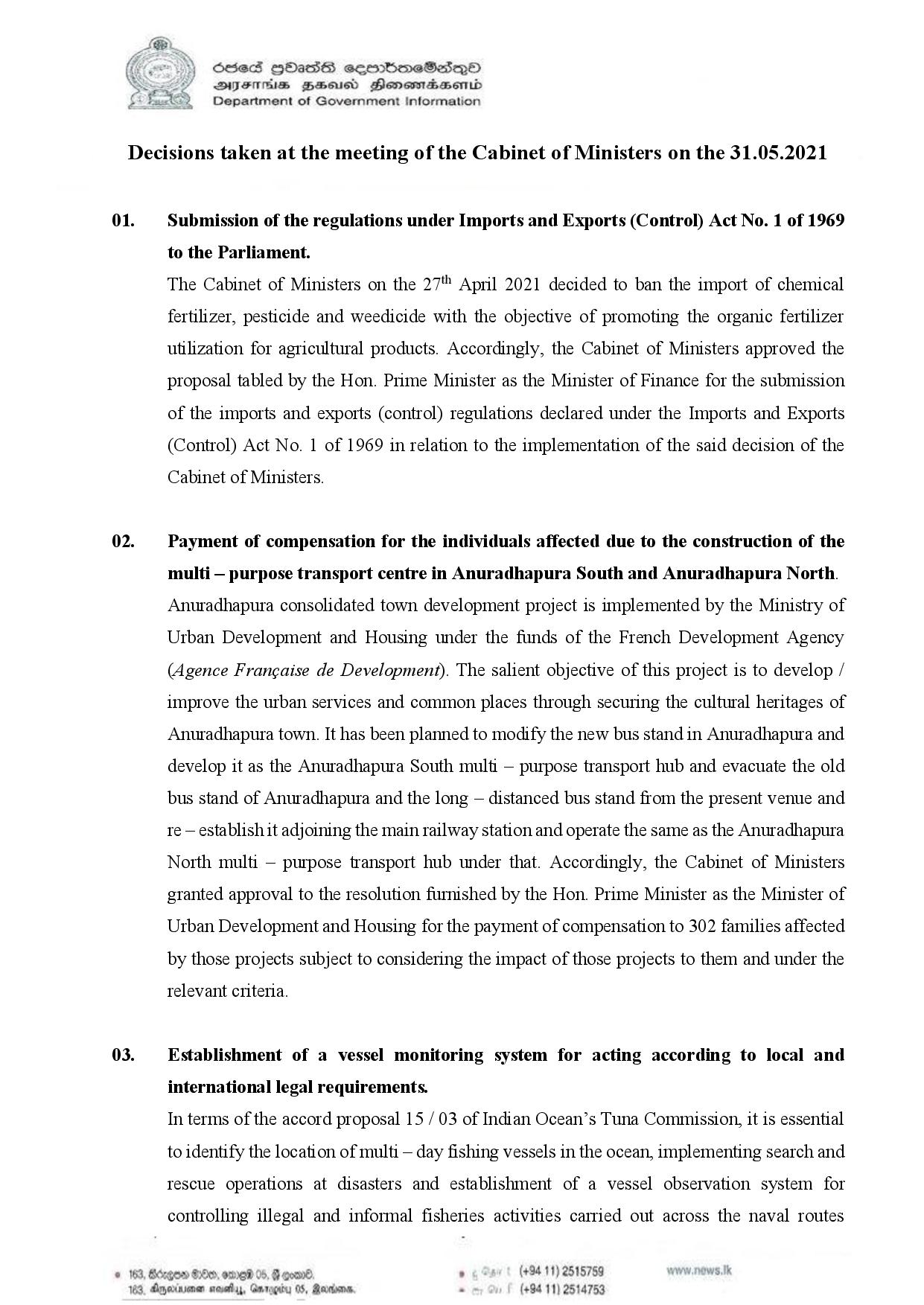 Cabinet Decisions 31.05.2021 English page 001