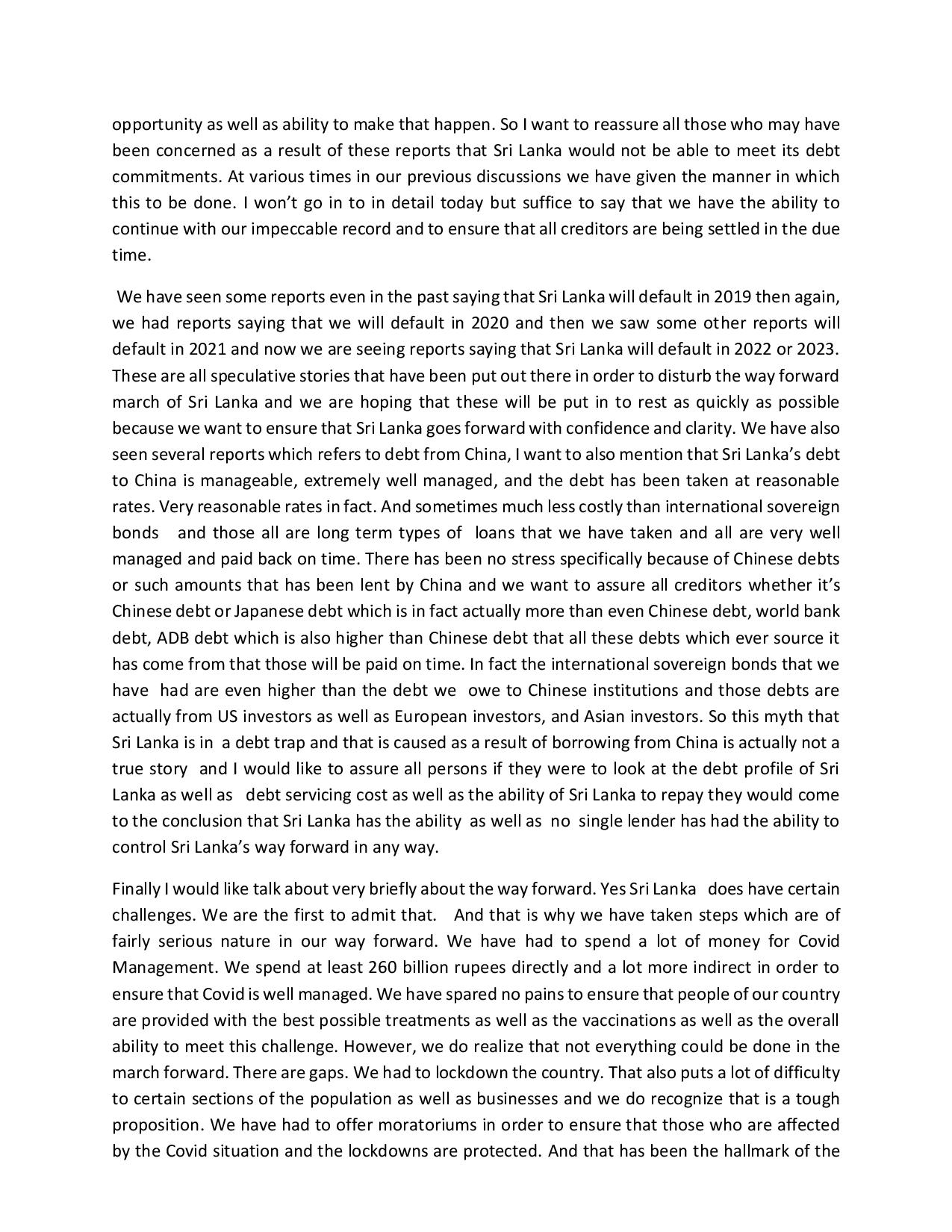 Hon. Ajith Niwad Kabral Speech page 003