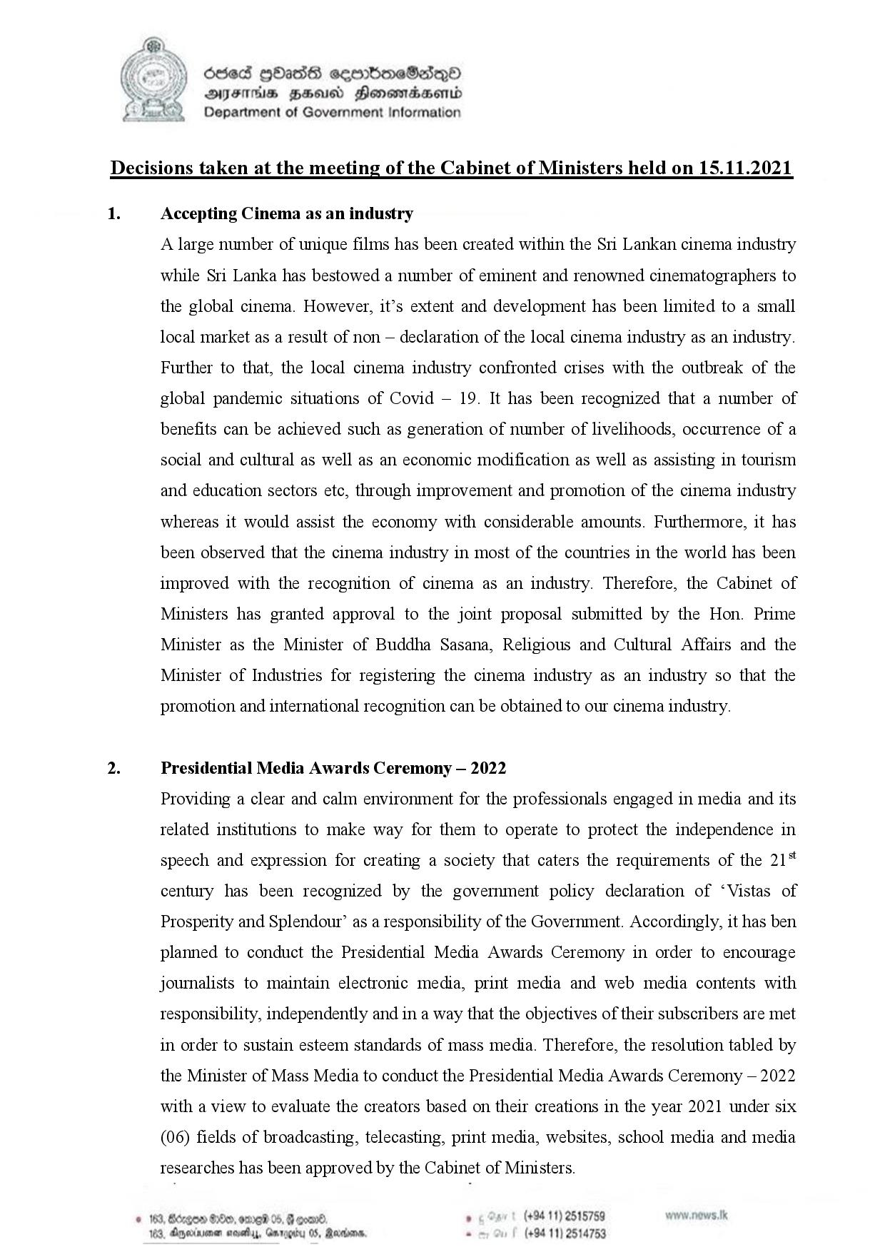 Cabinet Decisions on 15.11.2021 English 1 page 001