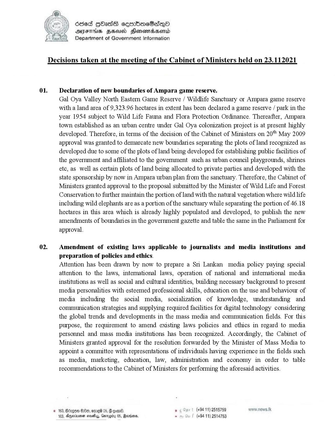 Cabinet Decision on 23.11.2021 English page 001