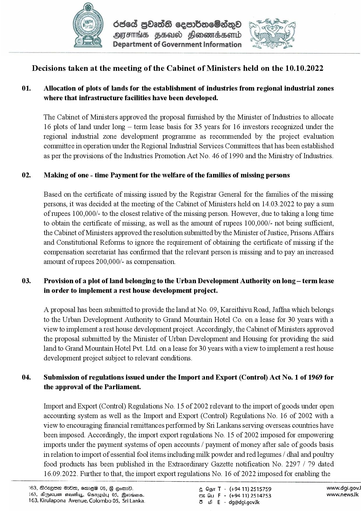Cabinet Decision on 10.10.2022 English page 001