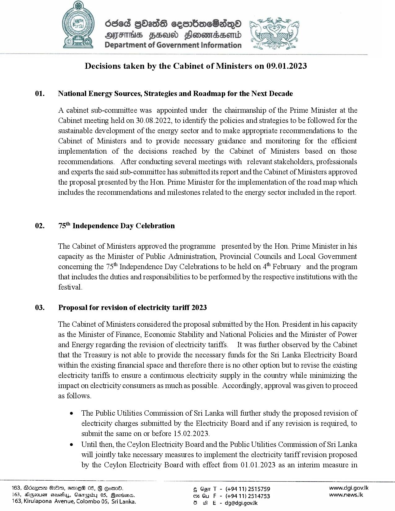 Cabinet Decision on 09.01.2023 English page 001