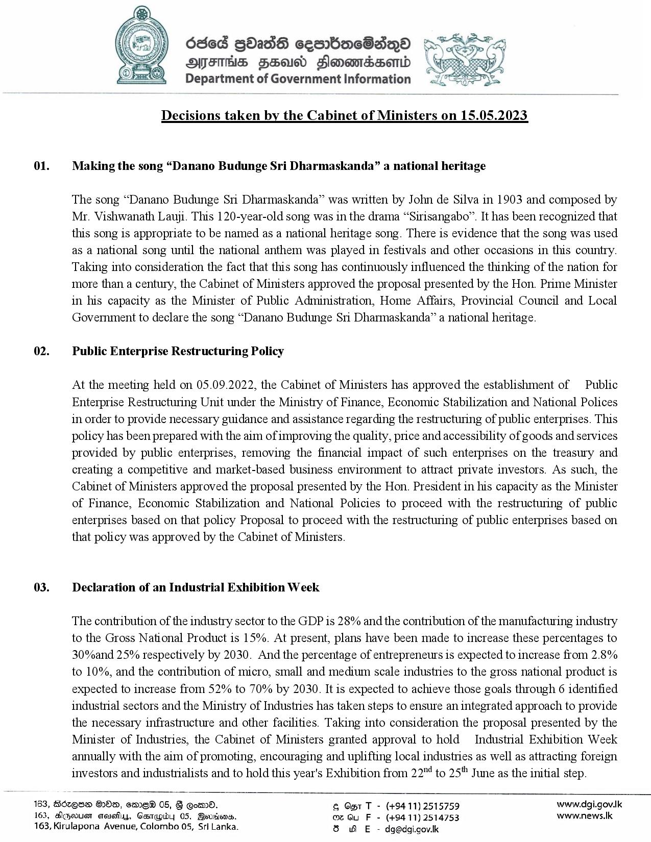 Cabinet Decision on 15.03.2023 English page 001