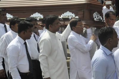 Pandit W.D. Amaradewa funeral ceremony