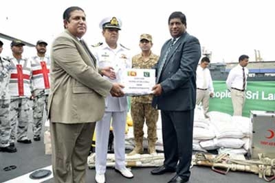 Pakistan Ship with Relief Goods Arrive